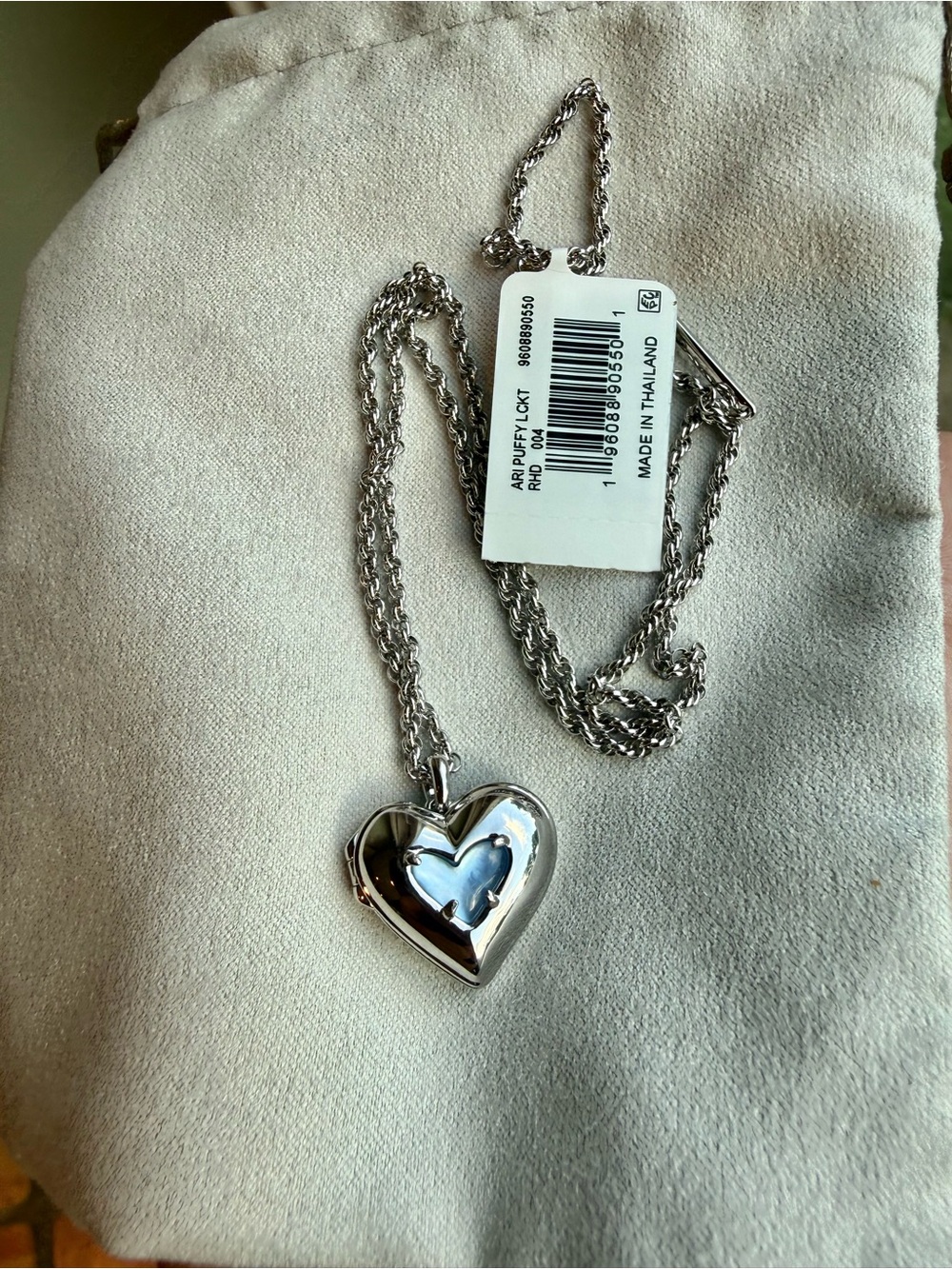 Kendra Scott silver Ari heart locket